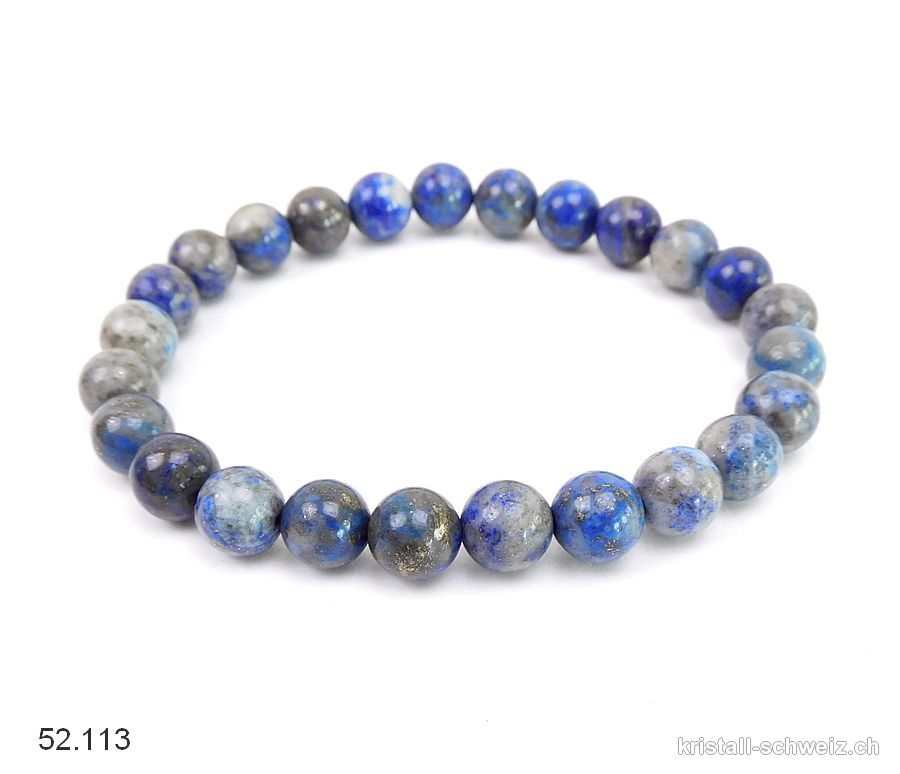 Armband Lapislazuli 8 - 8,5 mm / 21 cm