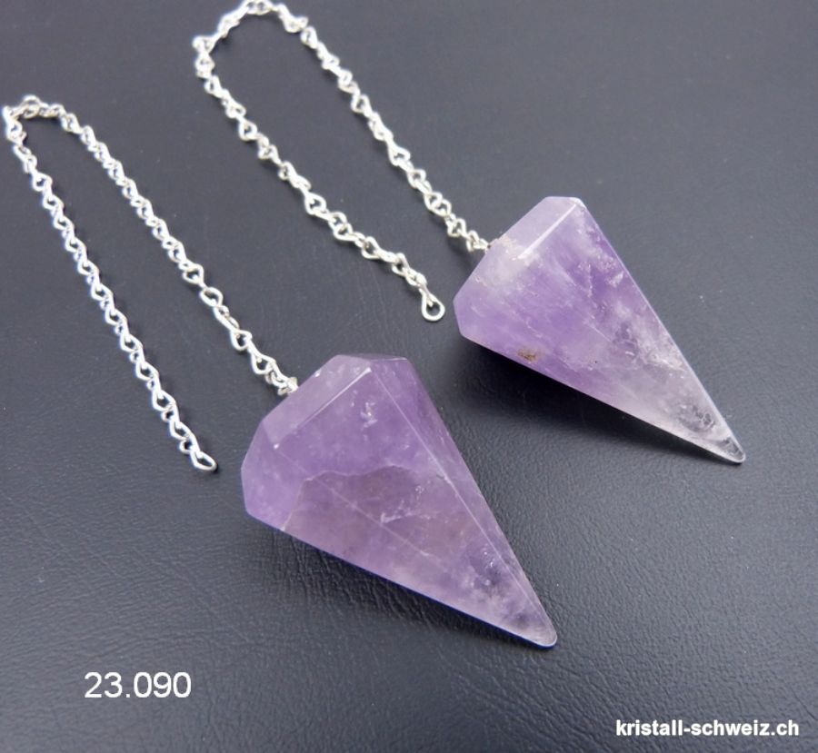 Pendel Amethyst hell facettiert 3,5 - 4 cm. Verkauf pro Stk.