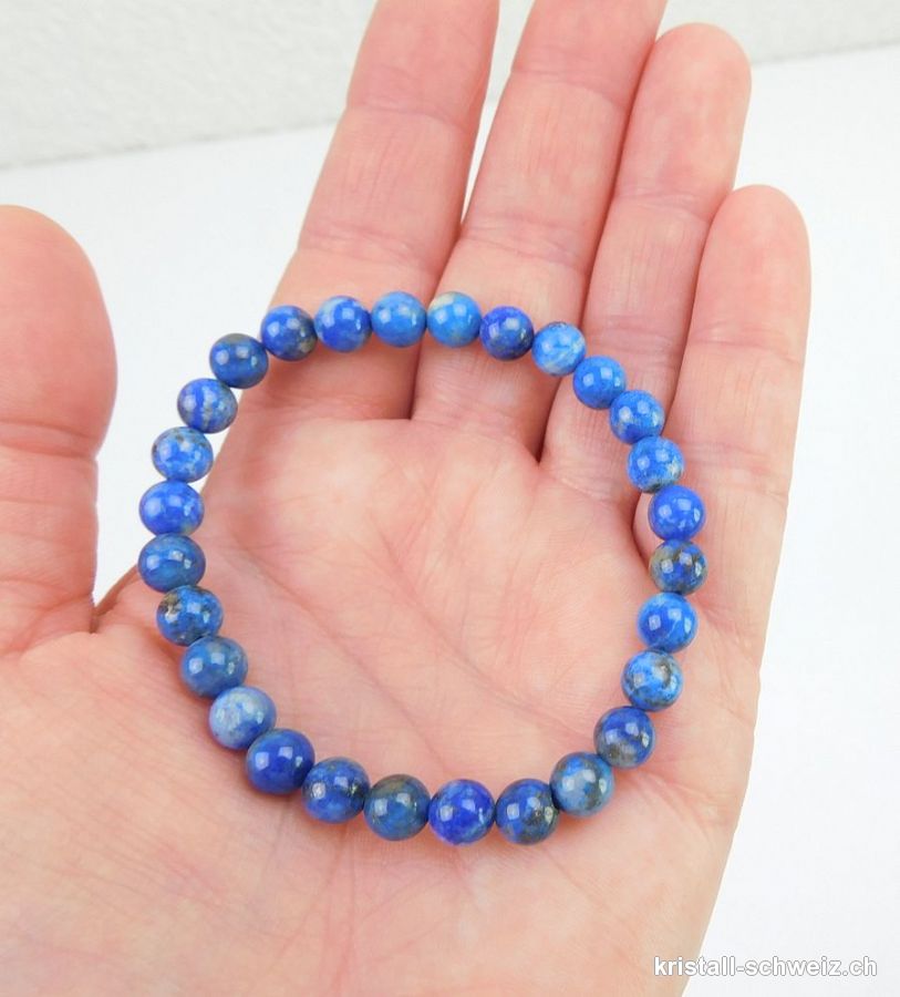 Armband Lapislazuli 6,5 mm / 18 cm. Unikat