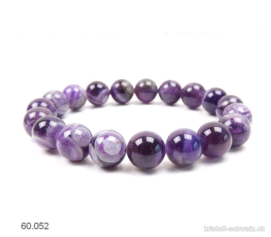 Armband Amethyst Chevron 10 mm / 19 cm