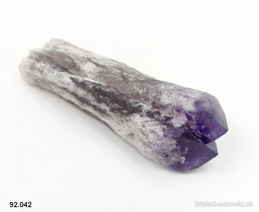 Amethyst Doppel Rohspitze, 8,2 cm. Unikat