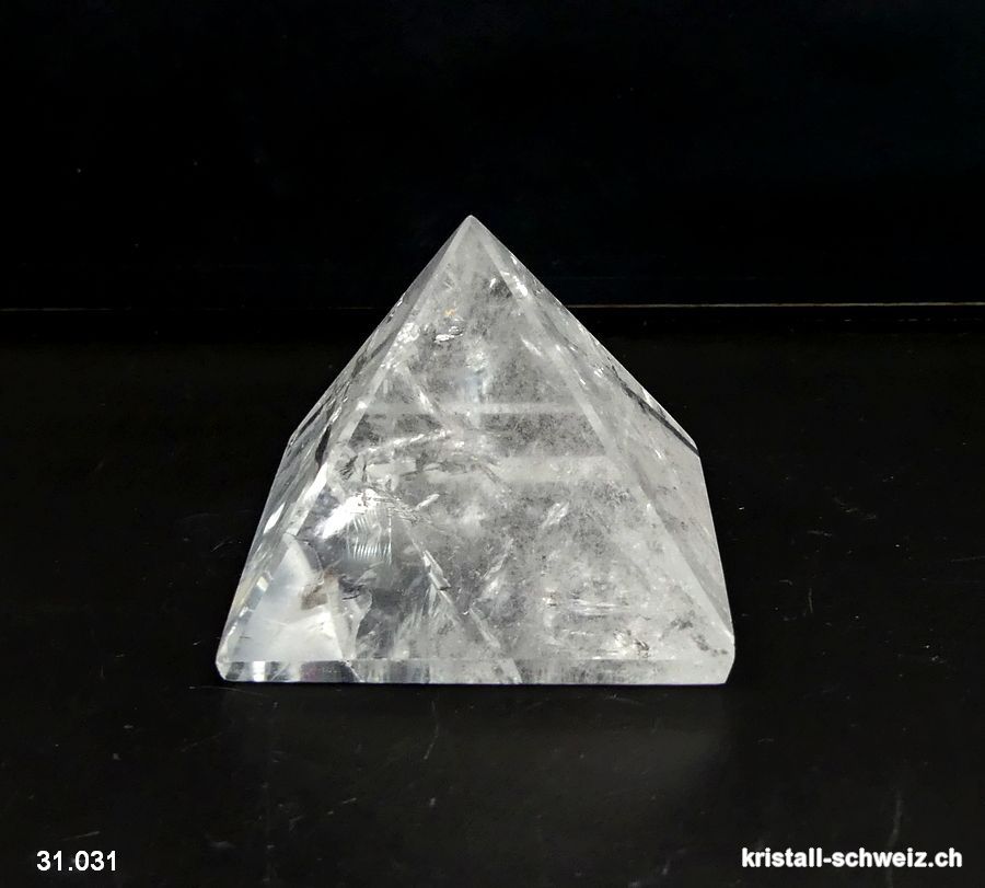 Pyramid Bergkristall, Basis 5 x H. 4 cm. Unikat