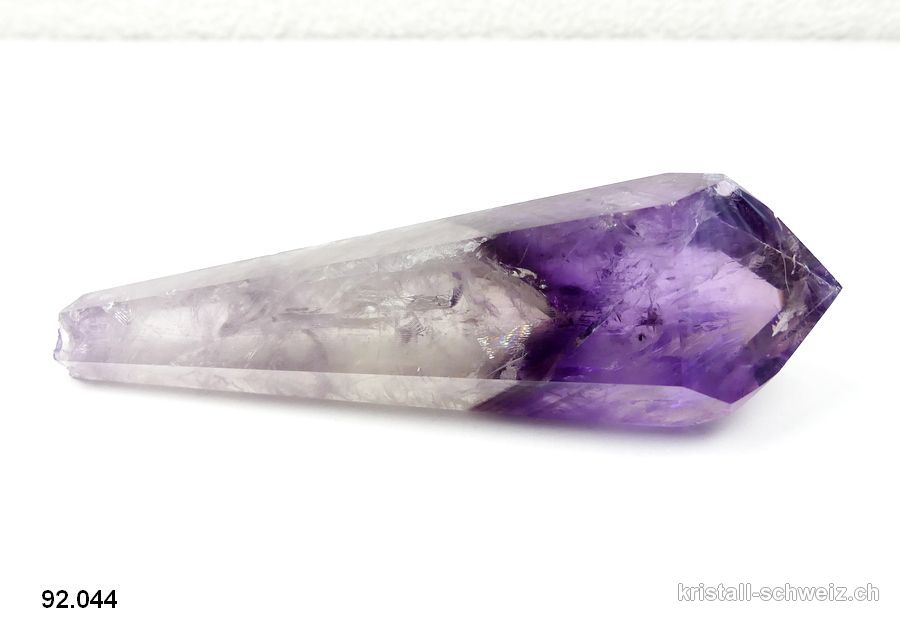 Amethyst Phantom mit Goethit Spitze 12.2 cm. Unikat 125 Gramm