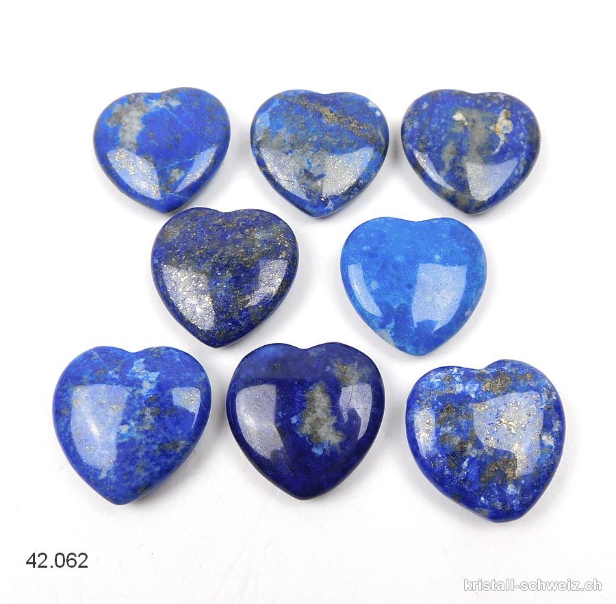 Herz Lapislazuli 2,5 cm, flach