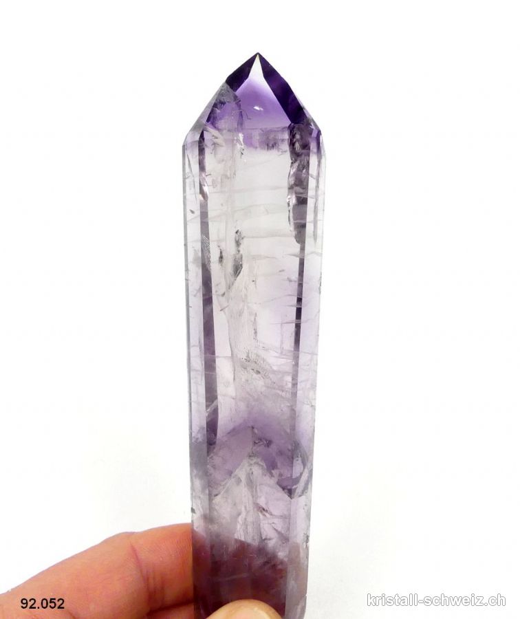 Amethyst Phantom AA Spitze poliert 14 cm. Unikat 128 Gramm