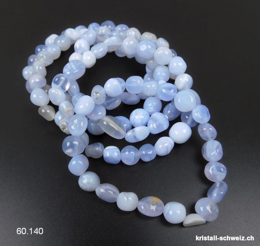 Armband Chalcedon blau 8 - 10 mm / 18 - 18,5 cm