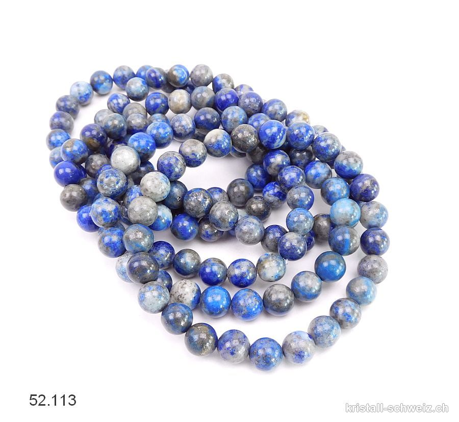 Armband Lapislazuli 8 - 8,5 mm / 21 cm