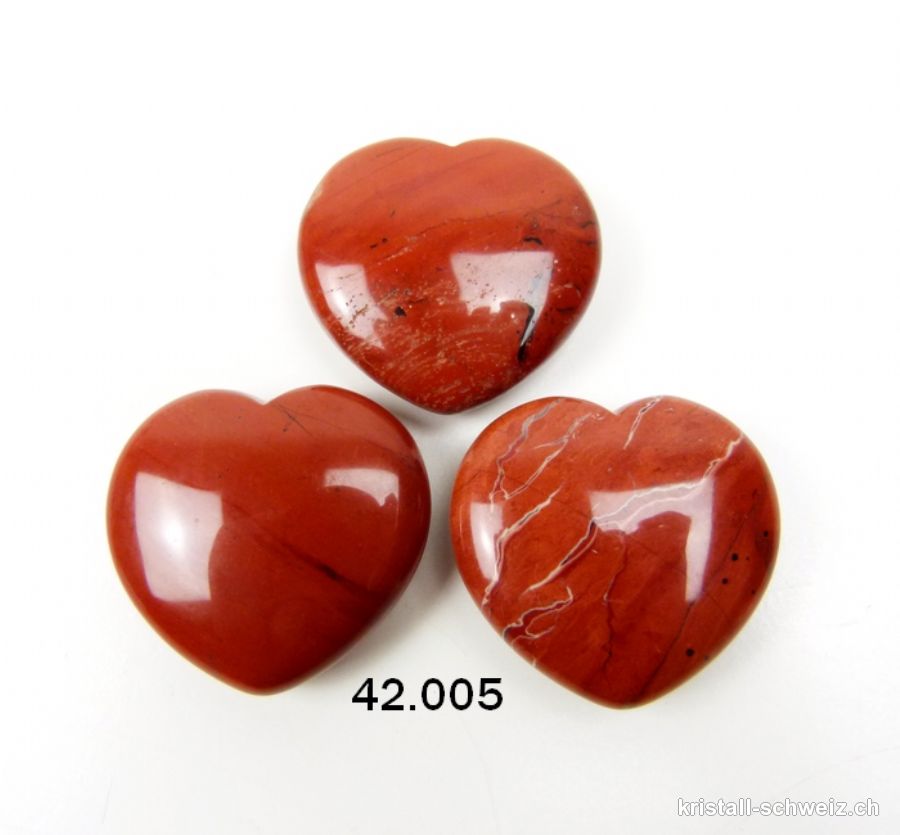 Herz Jaspis rot 4,2 x 4 x 1,5 cm