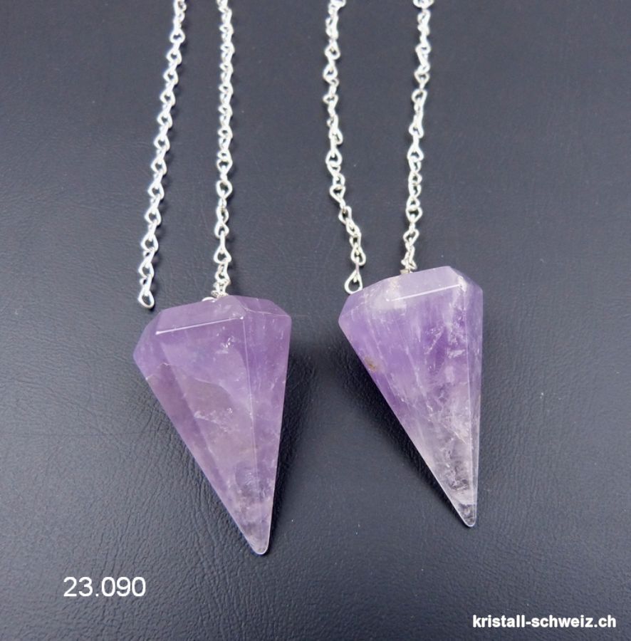 Pendel Amethyst hell facettiert 3,5 - 4 cm. Verkauf pro Stk.