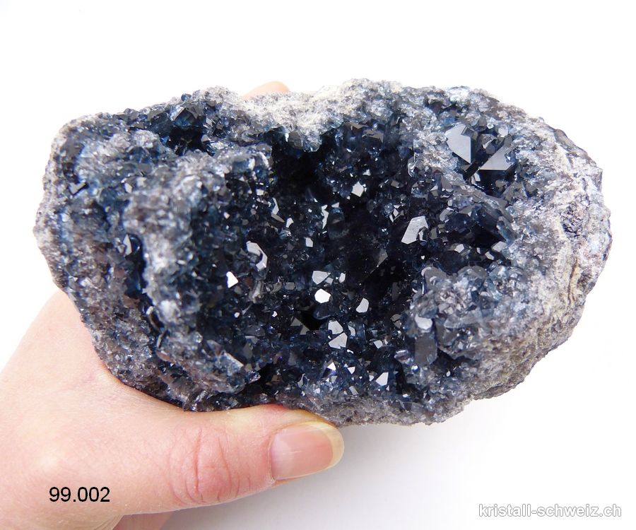 Celestite - Coelestin schwarz, Kristall mit Matrix. Einzelstück 1'660 Gramm