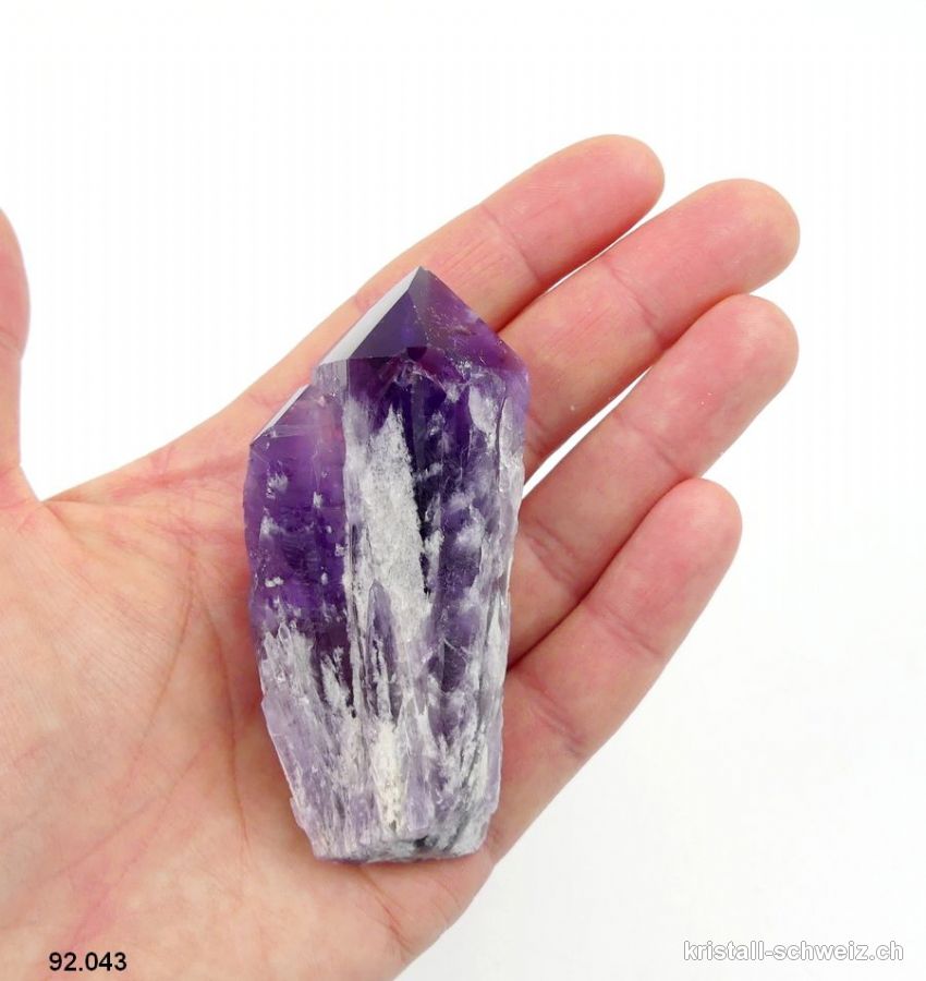 Amethyst Doppel Rohspitze, 7,9 cm. Unikat