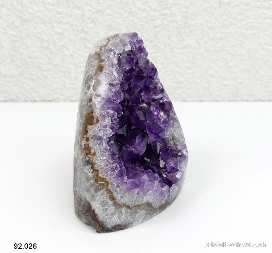 Amethyst aus Brasilien, Geode 7,2 cm. Unikat 267 Gramm