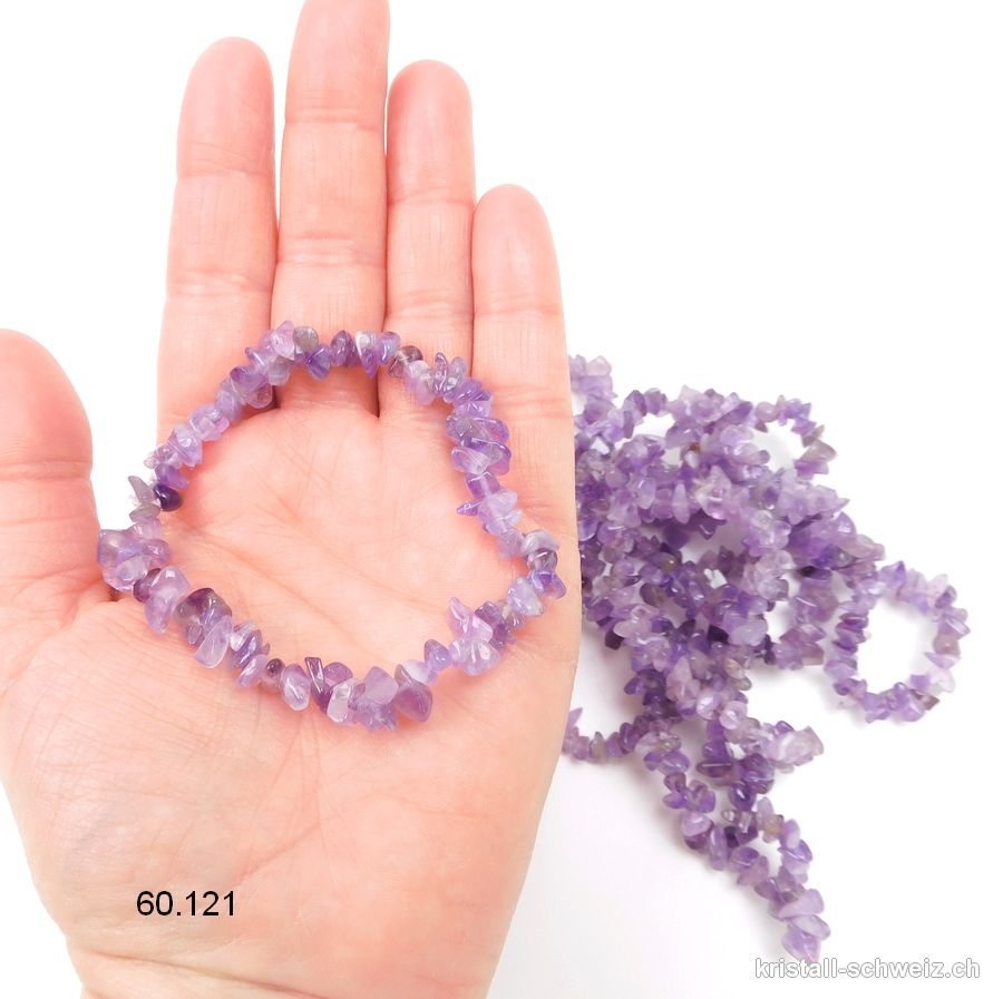 Armband Amethyst Splitter, elastisch ca. 19 cm. Grösse M-L