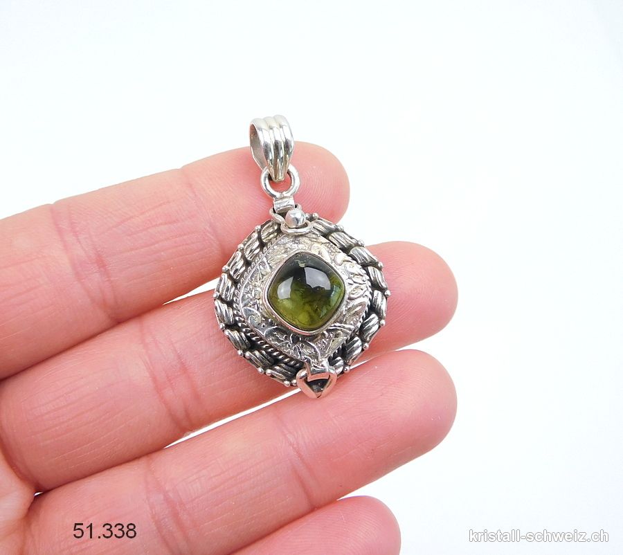 Anhänger Peridot - Olivin SECRET aus 925 Silber. Einzelstück