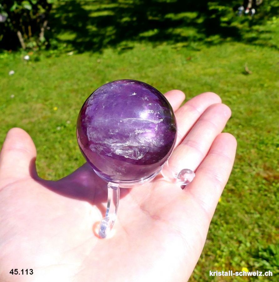 Kugel Amethyst 4,2 cm. Einzelstück 104 Gramm