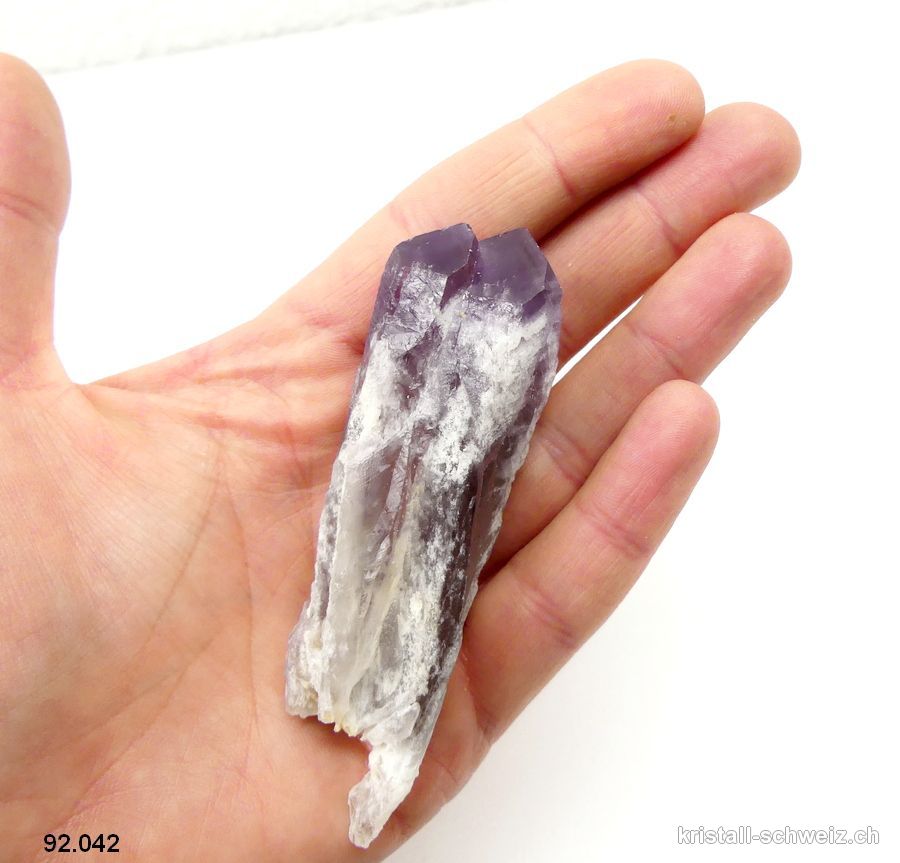 Amethyst Phantom Doppel Rohspitze, 8,7 cm. Unikat