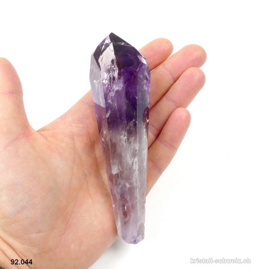 Amethyst Phantom mit Goethit Spitze 12.2 cm. Unikat 125 Gramm