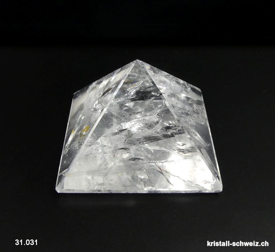 Pyramid Bergkristall, Basis 5,6 x H. 3,7 cm. Unikat