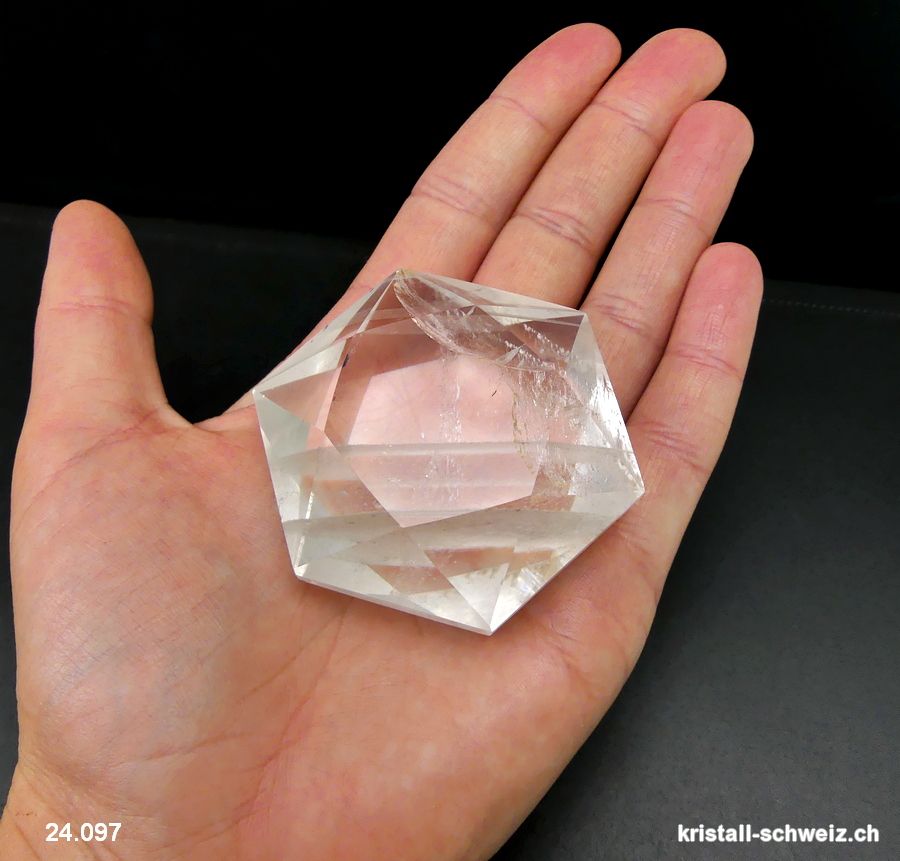 Feenstein - Solomon Siegel Bergkristall 5,9 cm. Unikat 105 Gramm