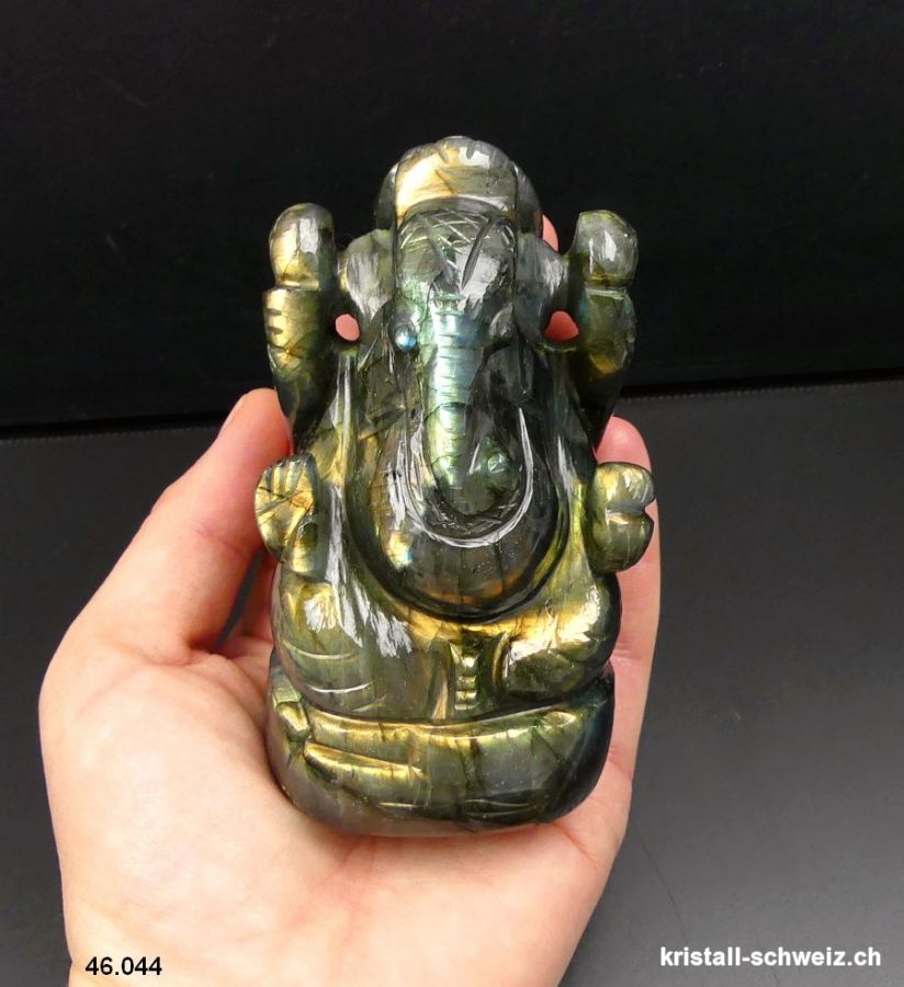 Ganesh Labradorit 9,6 cm. Einzelstück. A-Qual.