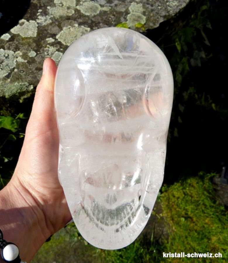 Schädel Bergkristall. Unikat von 1'537 Gramm. 